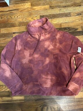 Old Navy Mauve Tie-Dye Funnel Neck Pullover